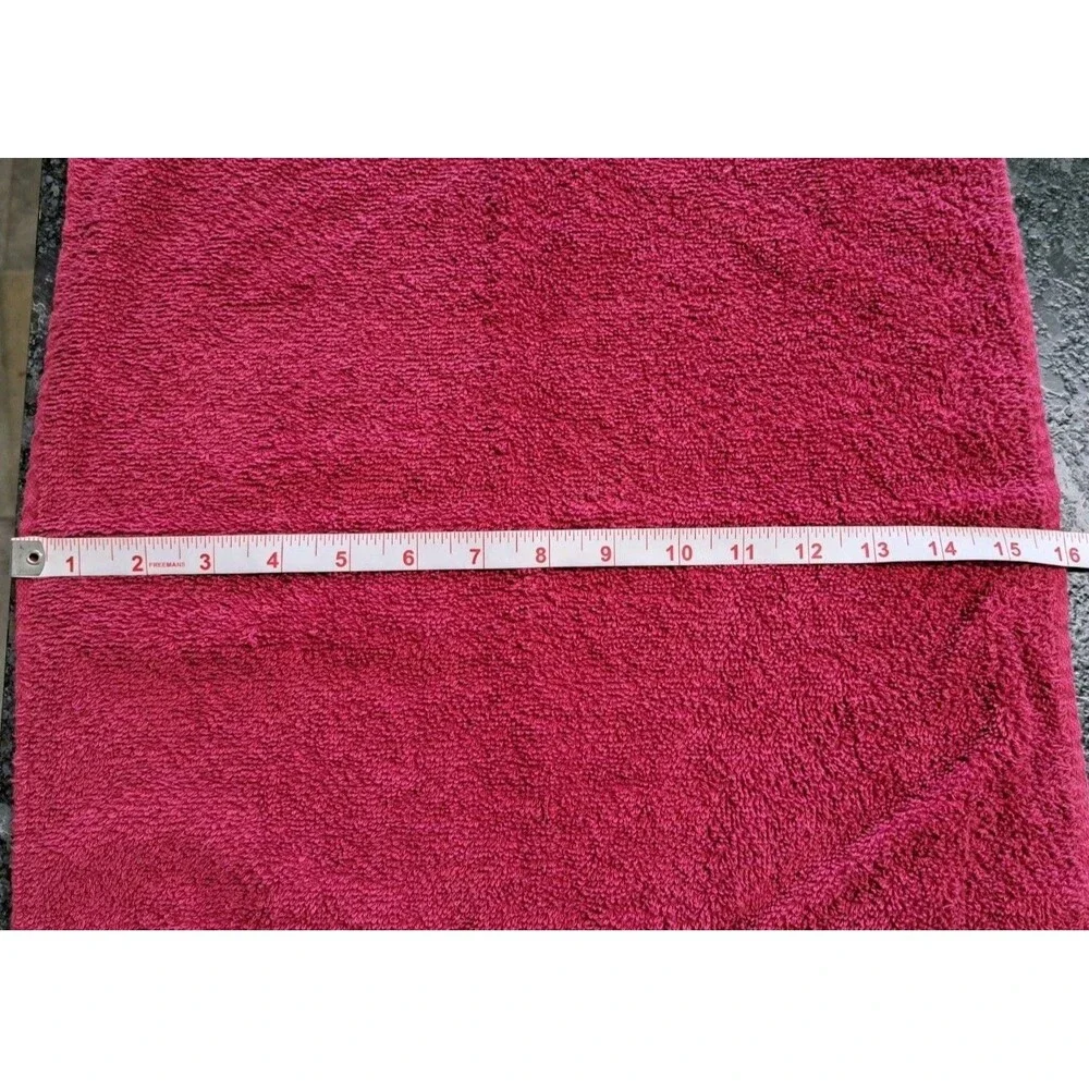 Vintage Burgundy Hand Towels & Washcloths (2 Each) with Cream Lace